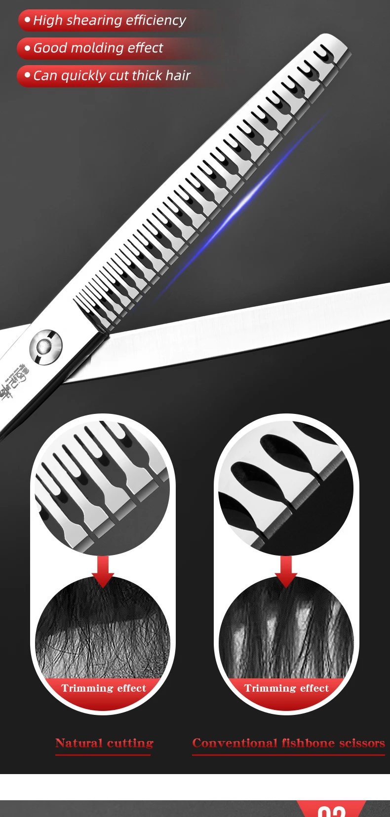 Pet Grooming Natural Scissors With A Hair Removal Rate Of 90% For Thinning Fish Bones, Specifically Designed For Beauty Shops