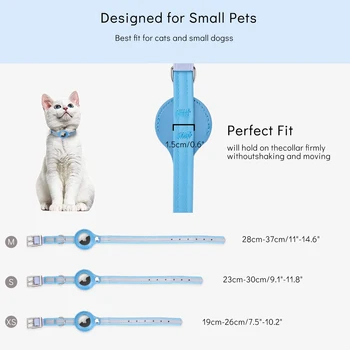 1pc Reflective Pet Collars with Airtag Case Collar for Cats with Protective Case for Anti Lost Locator Tracker Dog Accessories 5