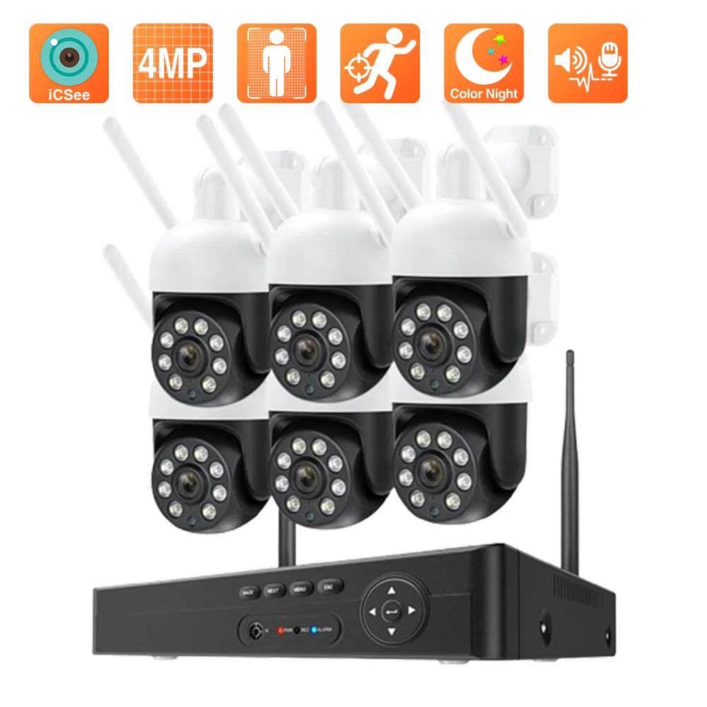 Techage 8CH 4MP Wireless Security Camera System