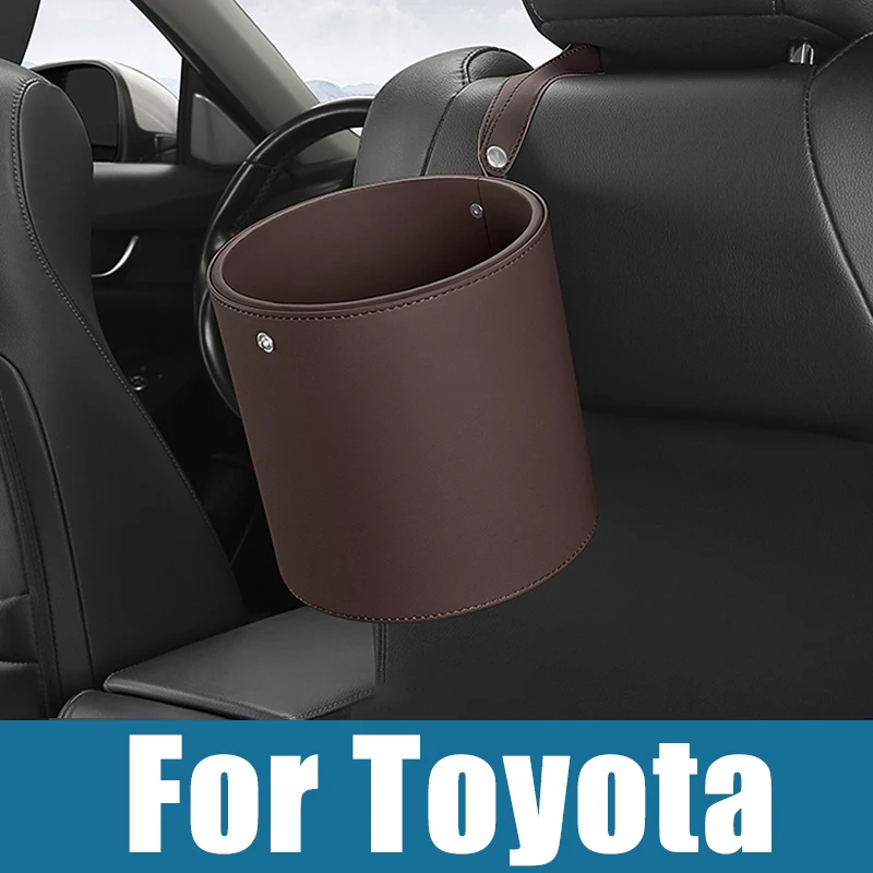 

For Toyota CHR RAV4 XA50 Corolla E210 Camry XV70 Yaris Cross 2020 2021 2022 2023 2024 Practical Car Circular Trash Can Dustbin