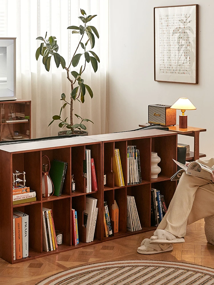 

Nordic Medieval Floor Storage Cabinet Household Bookcase Storage Cabinet Wall Hanging Cabinet