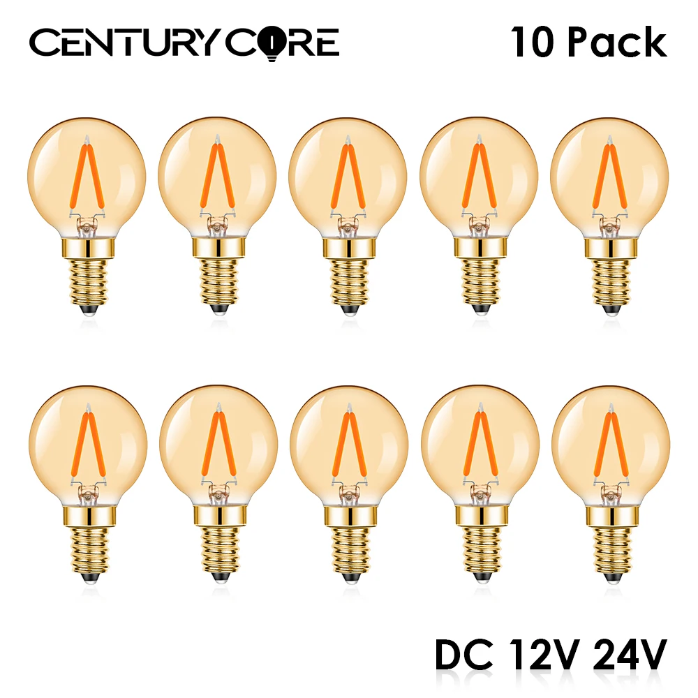 Vintage G40 Led Bulb E14 1W Filament Lamp 12V 24V Warm White Pendant Chandelier Replaceable Indoor Globe Bulbs Decoration Home jakemy jm 8186 magnetic screwdriver set with replaceable driver bits for mobile phone computer electronic home repair hand tools