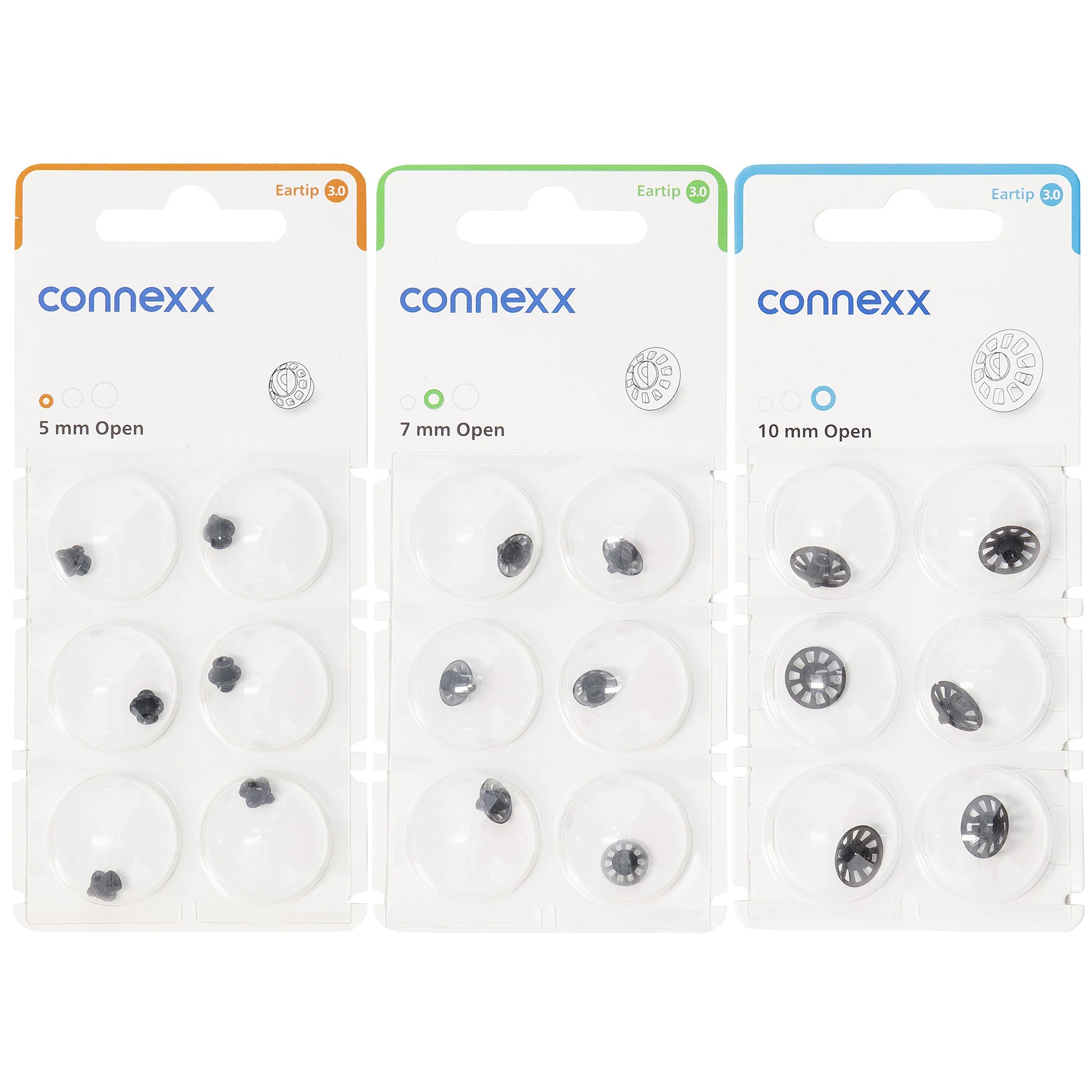 Connexx Eartip 3.0 Open (5mm 7mm 10mm ) for Signia Pure Charge & Go AX