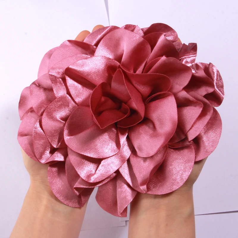19 cm große super große Blume, beliebt in Europa, handgefertigte Satin-Blumen, künstliche Blumen für Hochzeit, Braut-Dekoration – Detail 36