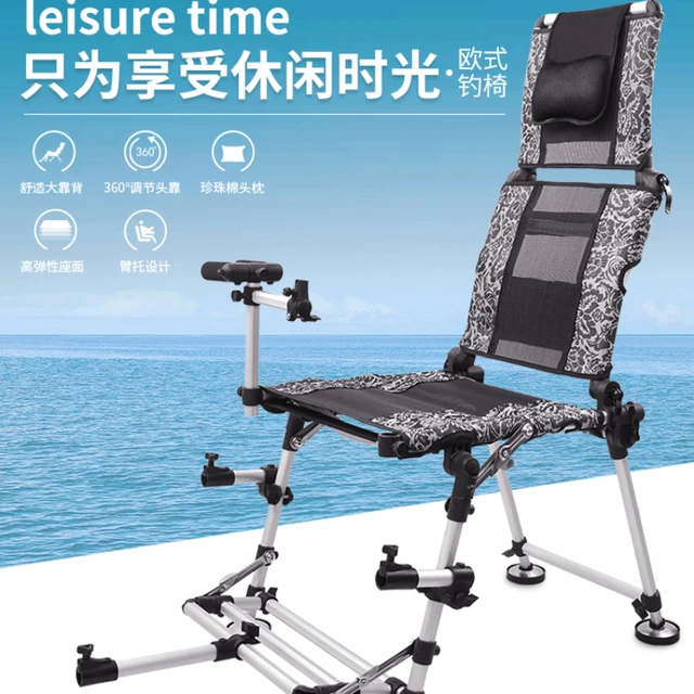 Multifunctional folding fishing chair outdoor fishing chair all terrain  portable seat thickened aluminum alloy table fishing - AliExpress