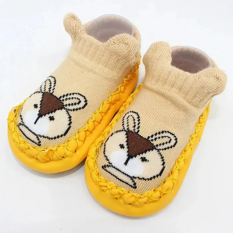Baby Socks Slippers with Rubber Soles Girl Boy Infant Newborn Children Floor Socks Shoes Anti Slip Soft Sole Toddlers Indoor