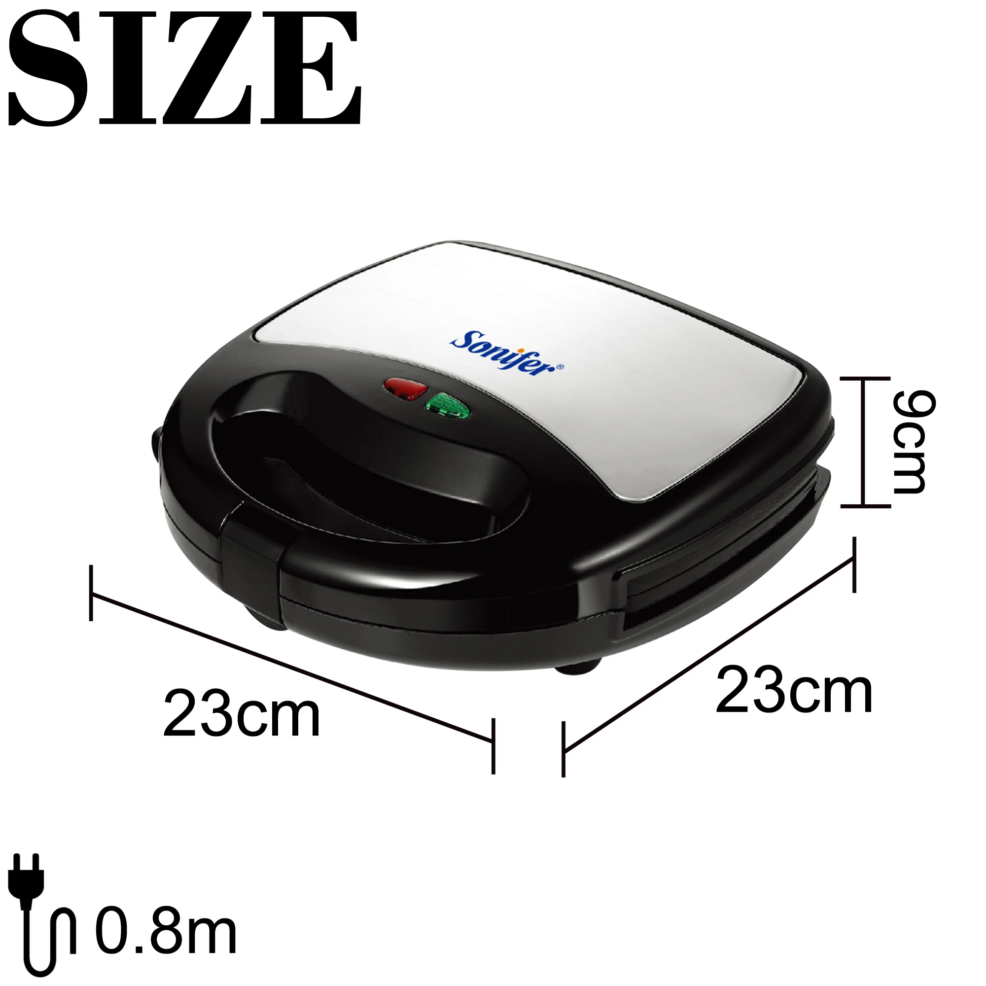 Electric Triangle Sandwich Maker Grill Plate Cooking Kitchen Appliances Breakfast Waffles Machine Non-stick Iron Pan Sonifer