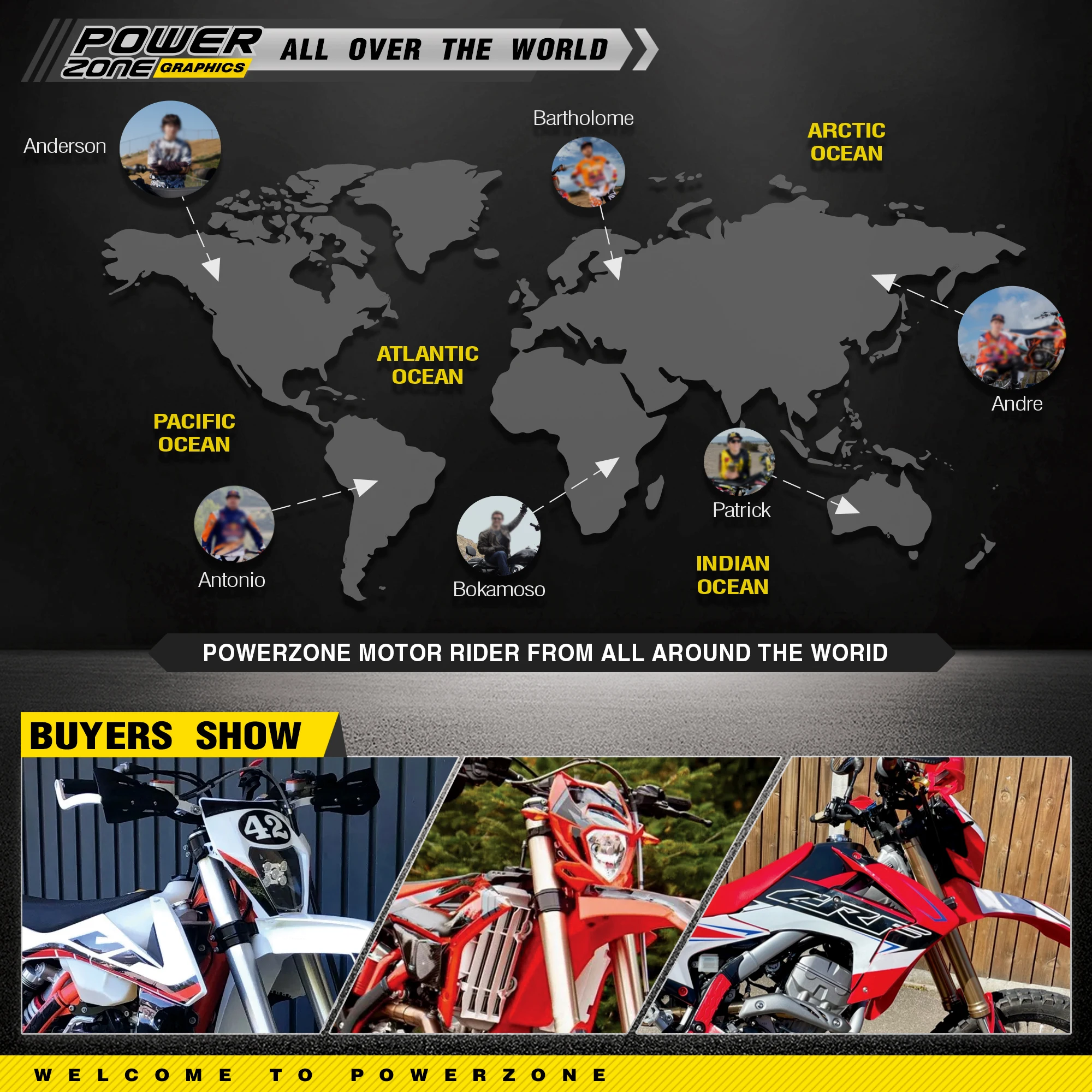 PowerZone Ŀ  ׷ Į, KTM 23-25SXF 24-26 EXC  ƼĿ 001, 3M ƼĿ ŰƮ