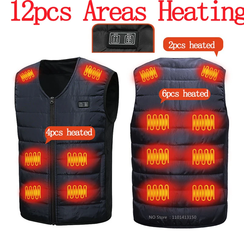 Heated Jacket Hiking Vest Fisherman Vest Hunting Vest Men Women M-7XL
