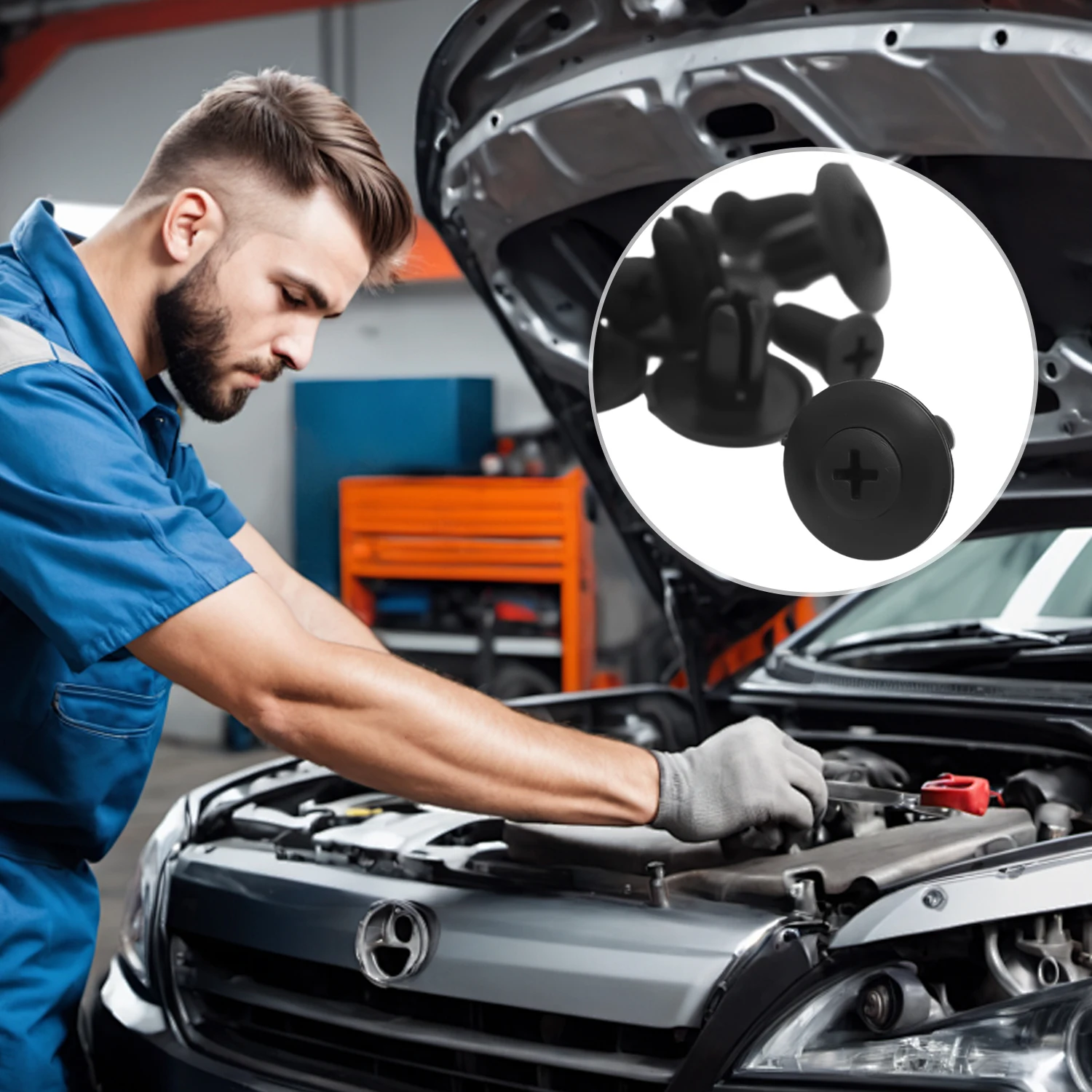 190pcs 6Size Car Retainer Clips Plastic Fasteners Kit Auto Trim Panel Clip Mixed Car Body Bumper Rivet Set