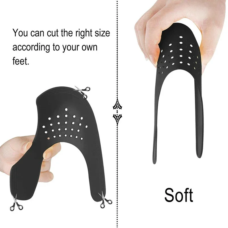 1pair Toe Caps Anti Crease Protector Universal Shoes Care Accessories Toe Top Stretcher Expander Shaper Support Pads 35-46 Sizes