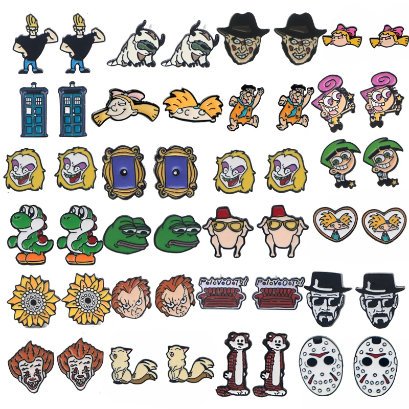 

LT976 Halloween horror Anime kids Cute Stud Earring Baby Piercing Ear studs Earring Handmade Jewelry Girl Earrings Gifts