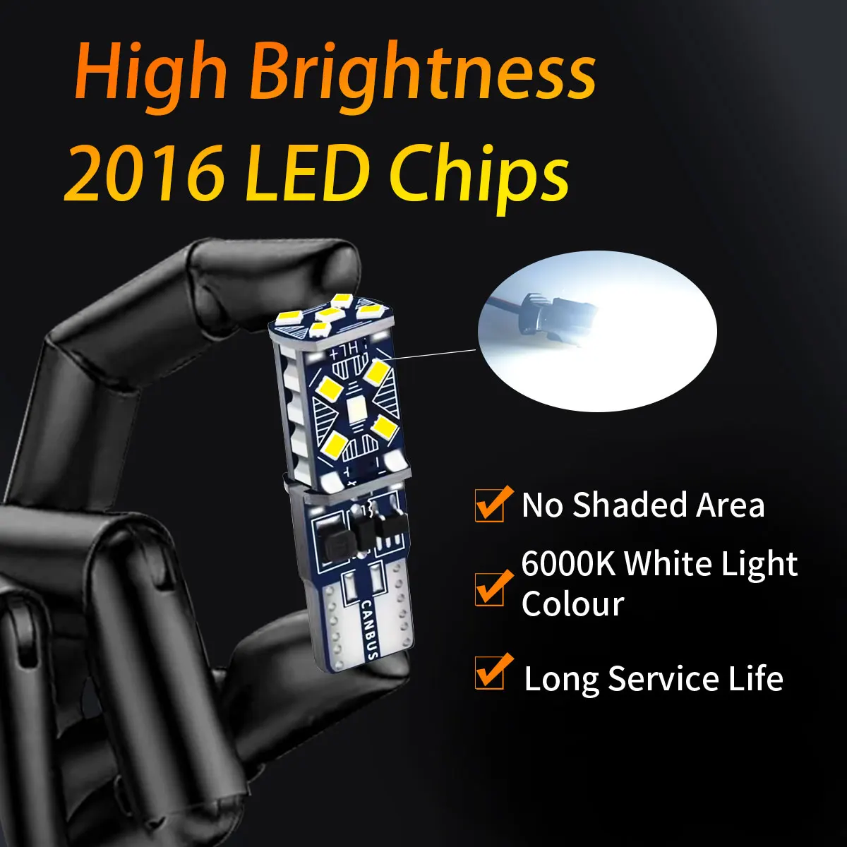 10개 T10 W5W 2016 15SMD LED 자동차 신호등 전구 12V 플러그 앤 플레이 자동차 방향등 안개등 독서등 브레이크 신호등