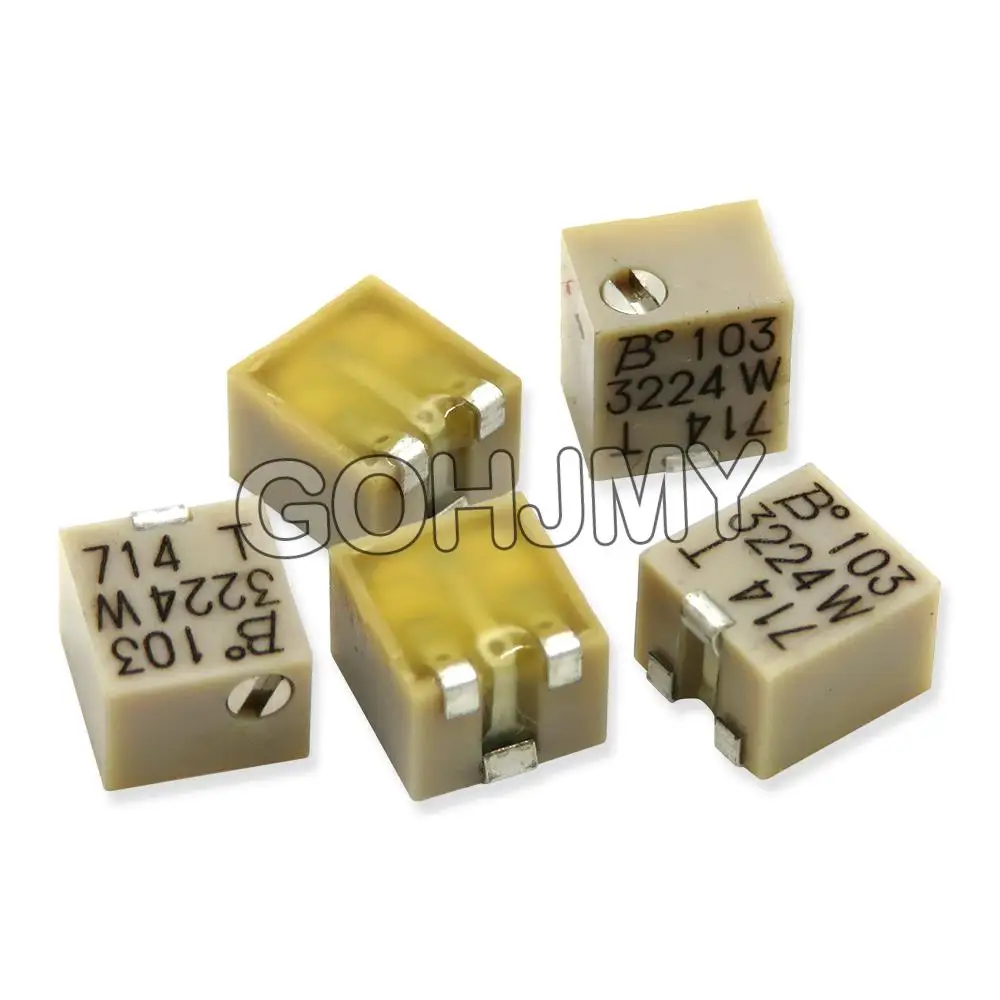 3224W SMD Precision Trimmer Potentiometer adjustable resistance 1K 2K 5K 10K 20K 50K 100K 200K 500K 1M 100R 200R 500R 5PCS/LOT trimmer potentiometer,adjustable resistor