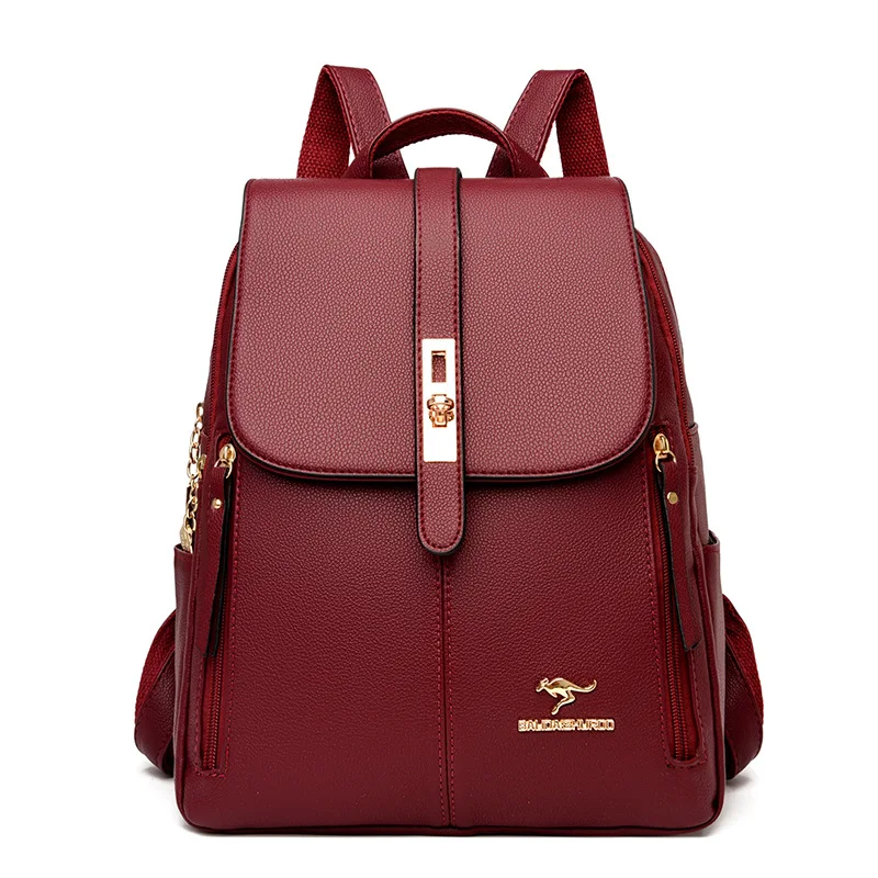 New fashion leather women's backpack casual Feminina travel backpack large capacity student school bags for girls