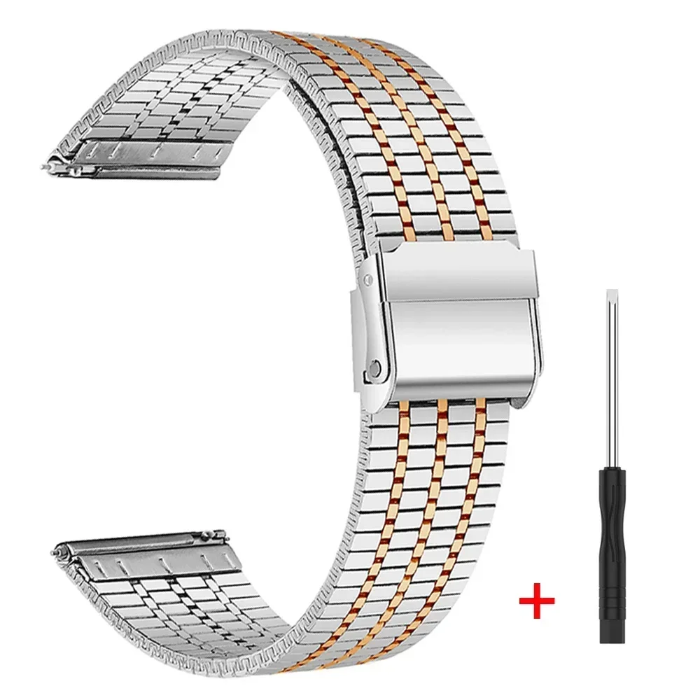Milanese Stainless Steel Loop Bracelet Watch Band, 20mm & 22mm
