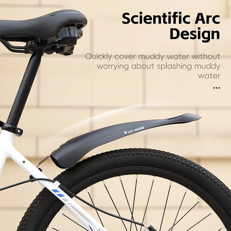 WEST BIKING Bicycle Fenders Mountain Bike Mudguard 20/22/24 Inch Front Rear Tire Wheel MTB Bike Quick Release Protector