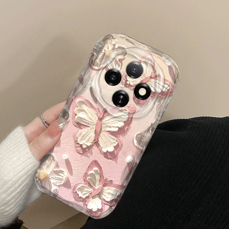 Shockproof Butterfly Pattern Flexible TPU Case - Protective Back Cover s