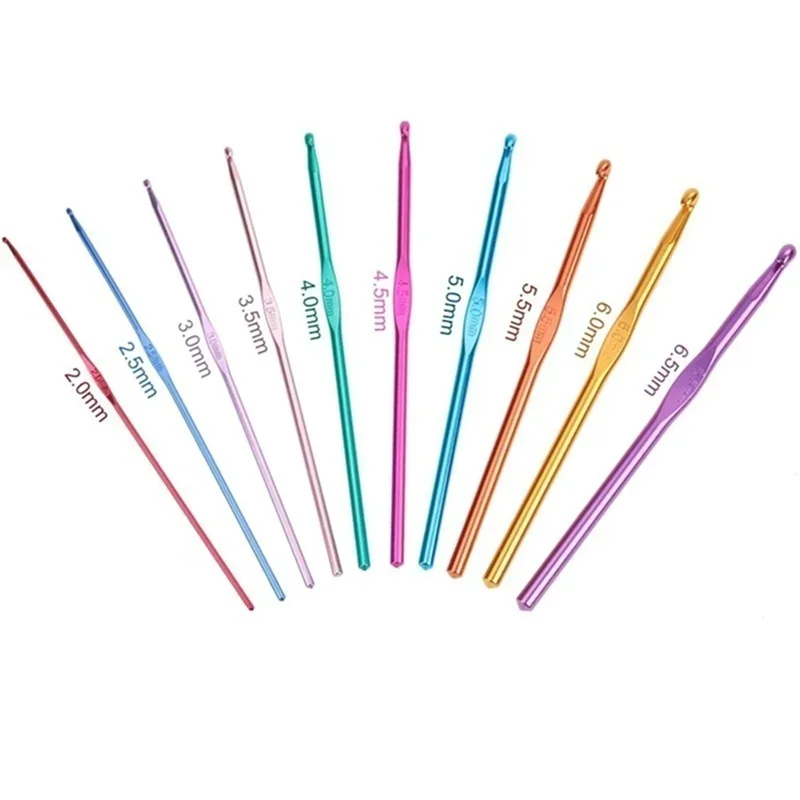 Crochet Needles 10/12/29/100Pcs Crochet Hook Set Yarn Crochet Kit Knitting Needles with Ergonomic Handles For Hands