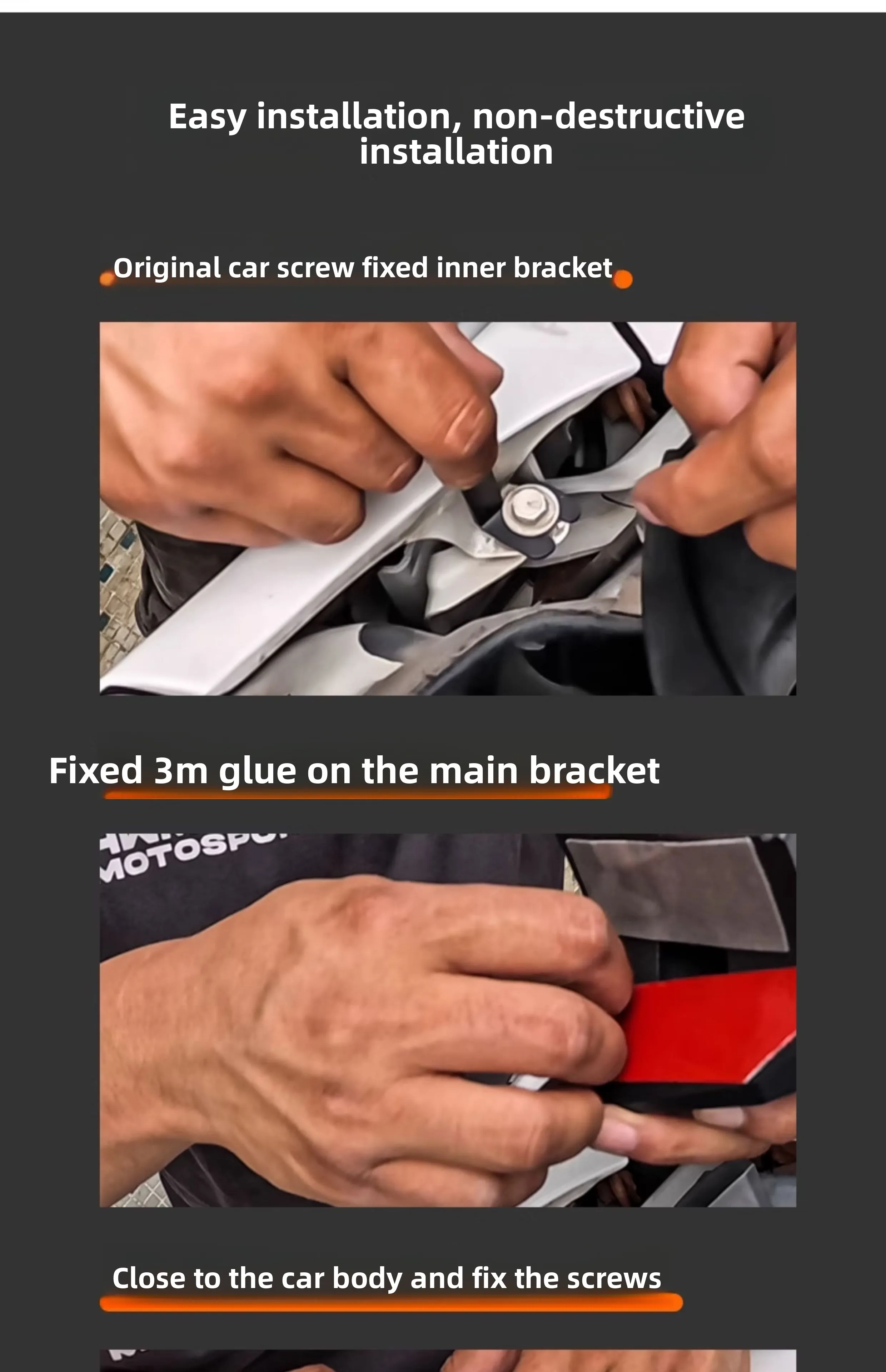 For Haval 1st Generation Old H9 Car A Pillar Spotlight Bracket Front Engine Hood Quick Release Dual Guide Raill Expansion Stand detail image 6