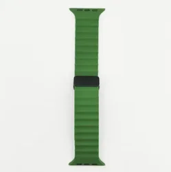 Premium Ocean Silicone Magnetic Sport Strap - 42 - 44 - 45 - 46mm 49mm (Green)