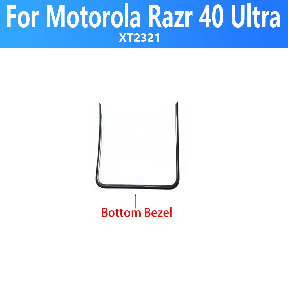 Motorola Razr 40 ultra xt2321 Razr 50/50 Ultra 용 버클 중간 고무 패드가있는 브래킷 LCD 프레임 베젤 스크린 스탠드