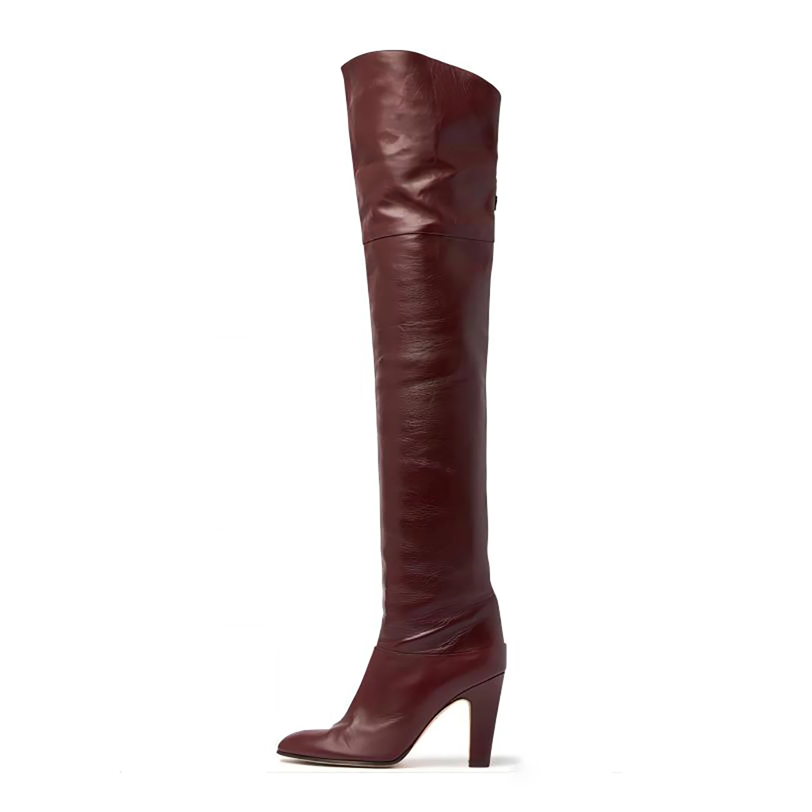 Arden Furtado chunky heel genuine leather Over The Knee Boots