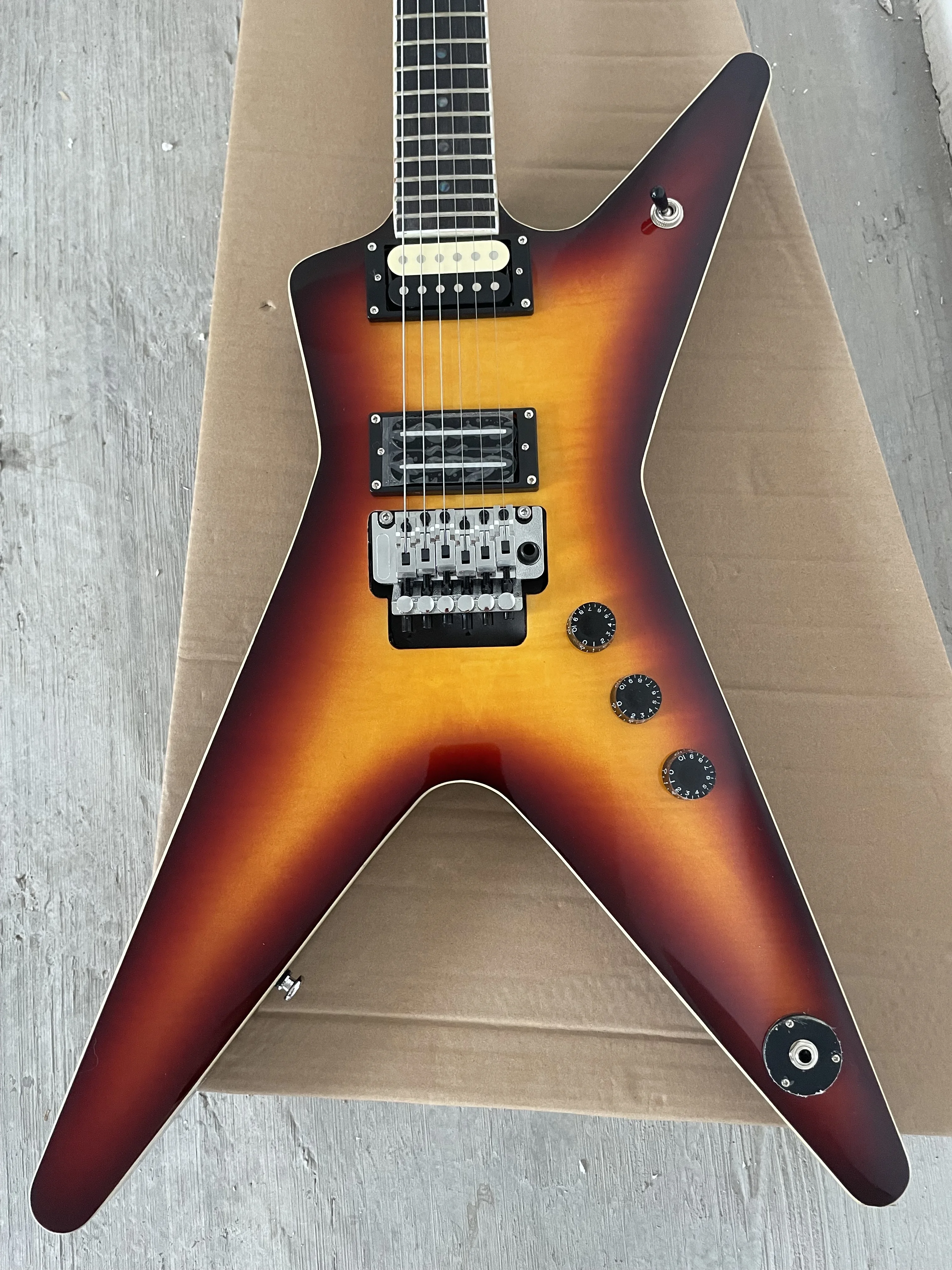 Custom Dimebag Darrel ML Type Shaped Electric Guitar Sunset Color