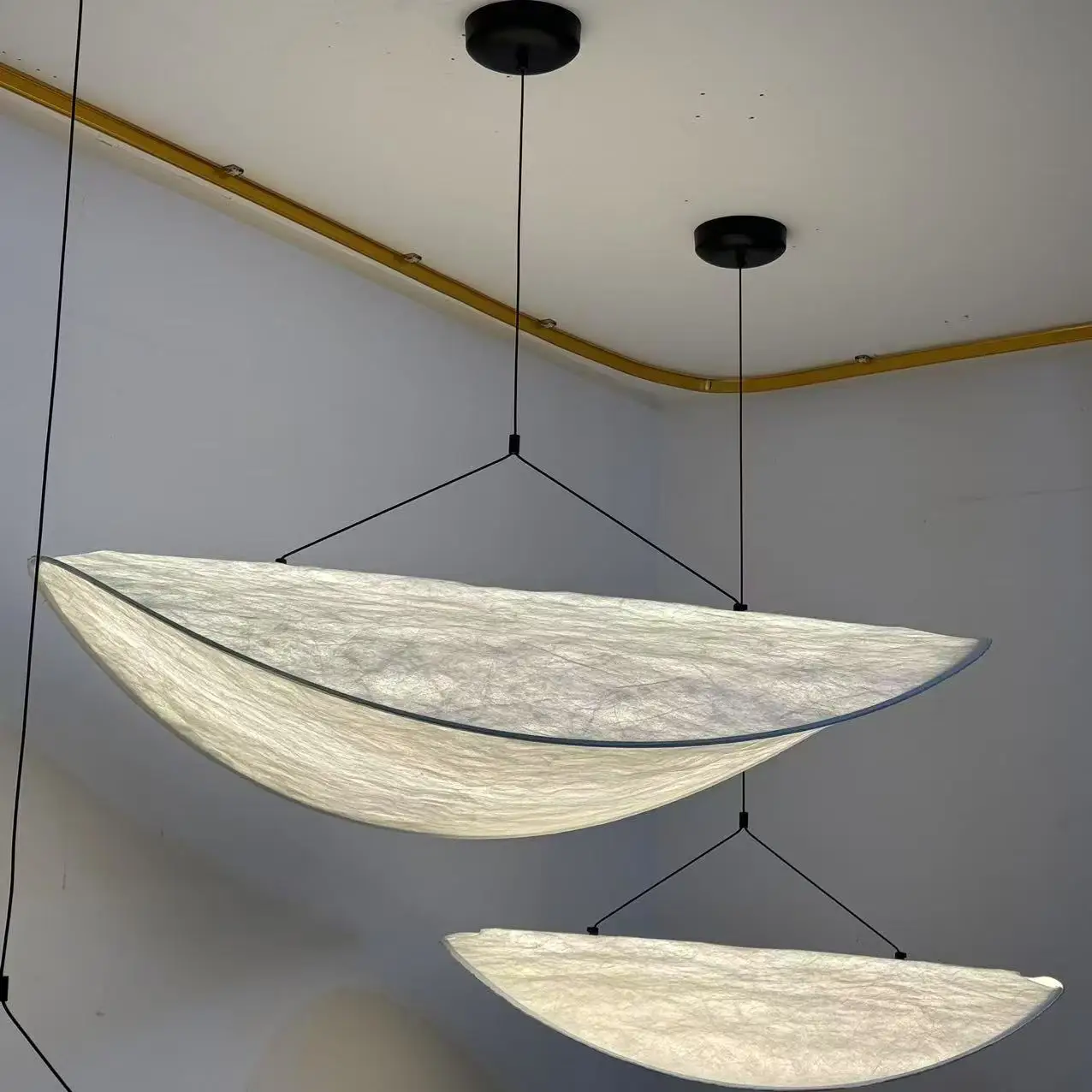 Nordic Tense Chandelier LED Ceiling Chandelier for Living Room Home Decor Adjustable Handmade Silk LED Pendant Hanging Lamp pendant lights,ceiling light,pendant lamp,chandelier lighting
