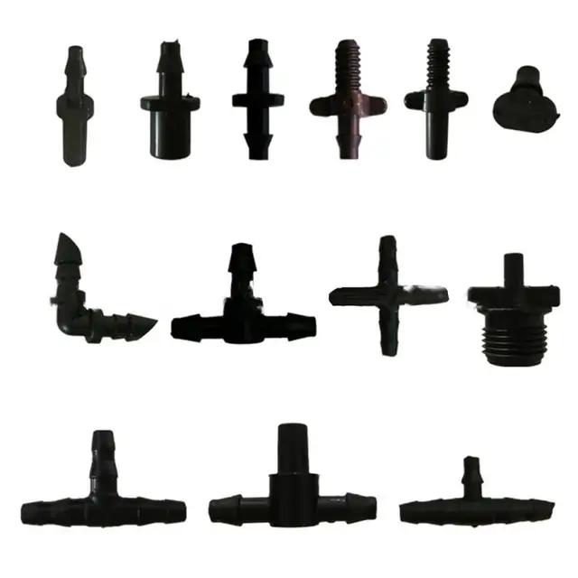 Szögesdrót 3-Utas Póló Csatlakozó 4/7 Mm-Es Cső Öntöző Tömlő Műanyag Tengelykapcsolók Mikro Csepegtető Kerti Szerszámok - Image 2