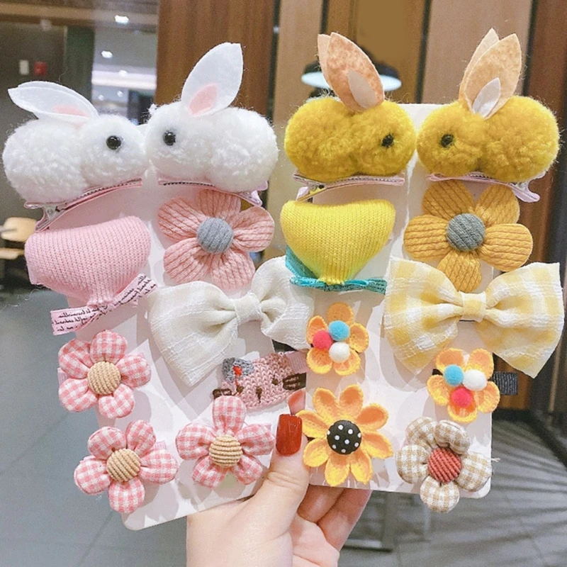 

Colorful Rabbit Hair Clips for Children Hair Accessories for Girls Handmade Hair Barrettes Comfortable Weraing
