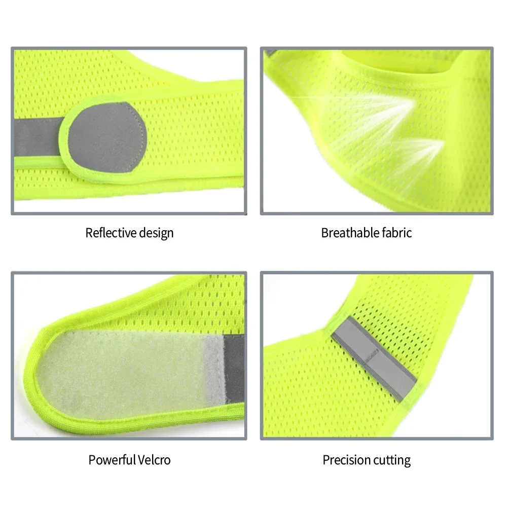 Reflective Cycling Vest Adjustable Waist Arrow Pattern Bike Bicycle Night Running Jogging Safety Protective Vest for Men Women