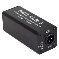 PRO XLR-3 Professional Stereo Ground Loop Isolator 3.5 RCA 6.35 XLR Audio Noise Filter Noise Suppressor Isolator For PC 1