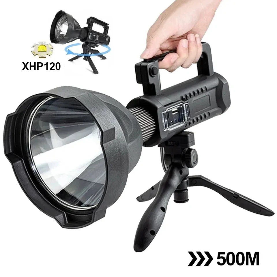 XHP120 XHP70 Powerful Flashlight Portable Powerful LED Torch Mountable Bracket Handheld Searchlight USB Rechargeable Spotlight XHP120 XHP70 Powerful Flashlight Portable Powerful LED Torch Mountable Bracket Handheld Searchlight USB Rechargeable Spotlight