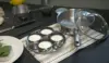 International Endurance® Egg Poacher Set for 4 Eggs | Glass Lid with Steam Vent | Perfectly Poached Eggs | Includes Non-Sti 4