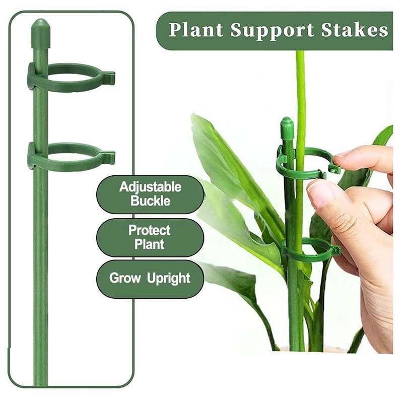 Garden Plant Supports Pole Flower Rose Butterfly Orchid Stem Support Rods Plant Climping Support Fixing Clamp Adjustable Height plastic plant supports plant stem support