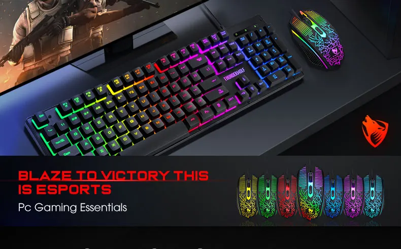 Gaming Keyboard Mouse And Mouse Pad Set With Backlit Wired Keys_voghion.com
