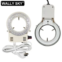 

64mm LED Ring Light Fluorescent Ring Lamp White / Purple Light Source for Stereo Microscope Top Illuminator