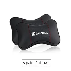 Luxury Car Neck Pillow and Shoulder Pad with Enhanced Comfort (2pcs for Skoda)