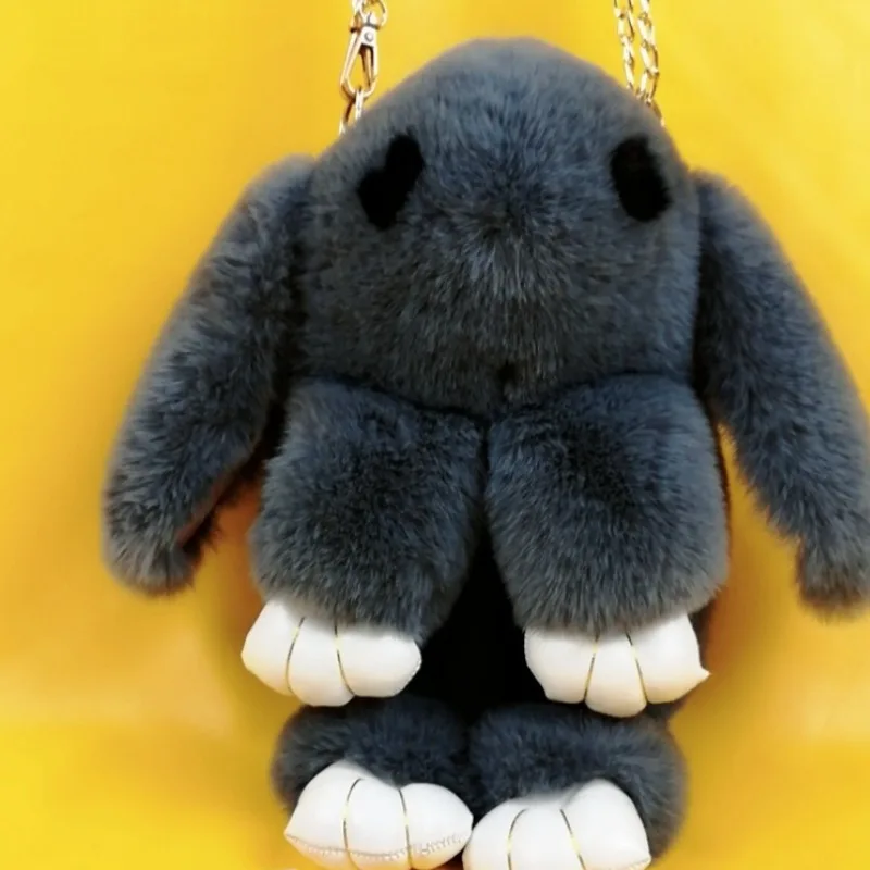 Rabbit Bag Crossbody Bag Imitation Otter Rabbit Fur Rabbit Bag Plush Bag Bag Women's Bag Bag 2023 New Fashion Chain Bag