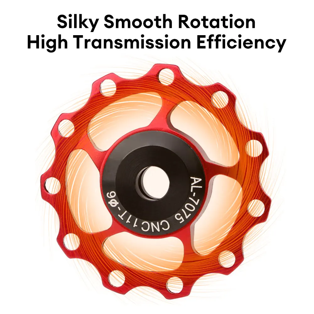 Задний переключатель передач для горного велосипеда 11T, 2 шт., направляющее колесо, стальной подшипник, шкив, алюминиевый дорожный велосипедный каток для Shimano Sram