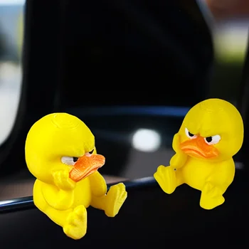 2PCS 3D Angry Duck Car Ornaments – Funny Dashboard Decorations for Cars, Trucks & SUVs | Expressive Duck Figures, Perfect Christmas Gift 2