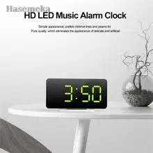 

Mirror Table Clock Multifunctional Digital Alarm Snooze Display Time Night LED Light Desk Desktop Home Decor Gifts for Children