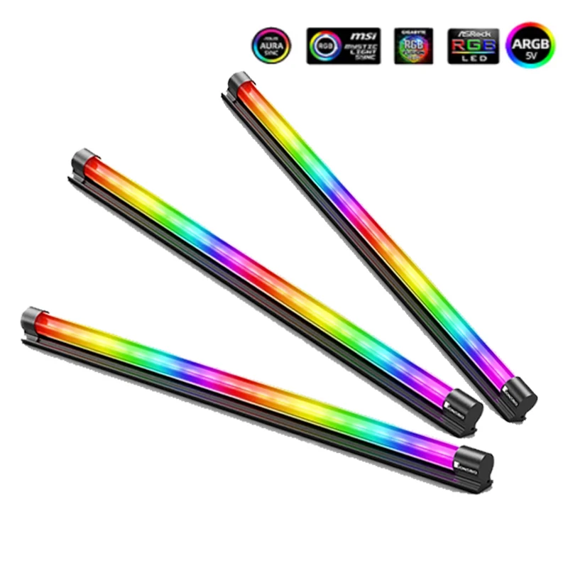 Светодиодная лента Jonsbo RGB для оформления рабочего стола, 5 В, поддержка МБ синхронизации, 36 см, магнитная