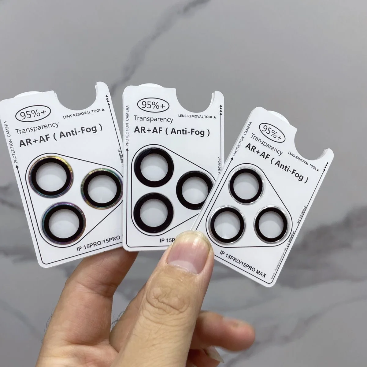 Premium Camera Lens Ring Glass Screen Protector, Tempered Glass, 2-3 Piece Set