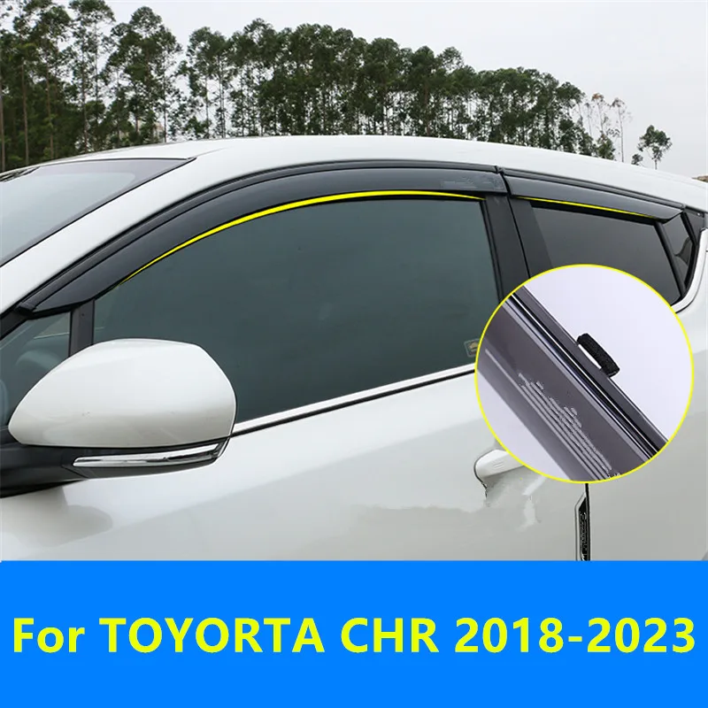 

Для TOYOTA CHR 2018-2023 аксессуары для переоснащения для ветрового стекла и яркой полосы в солнечные и дождливые дни