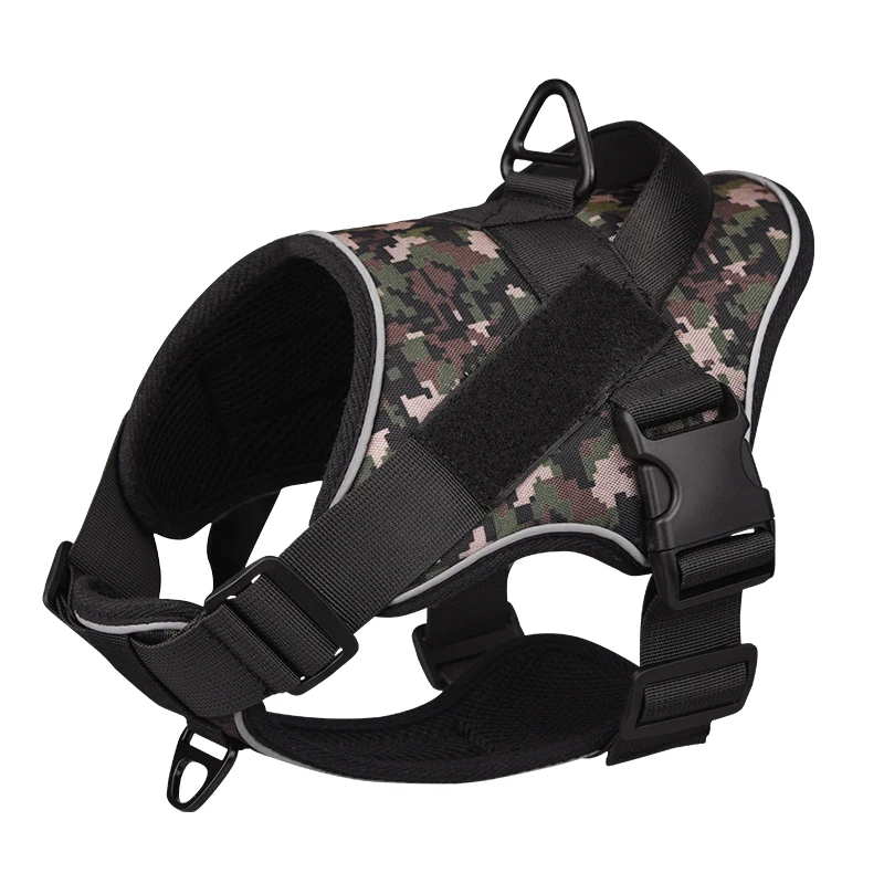 Tactical Dog Harness Reflective Military Adjustable Pet Vest with Handle Service Dog Harnesses for K9 Working Training 