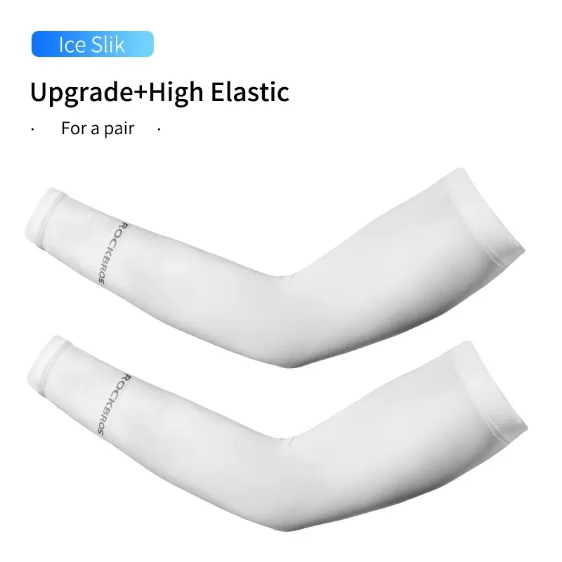 ROCKBROS  Arm Sleeve Breathable Quick Dry UV Protection Cycling Sport Sleeve Ice Fabric Sunscreen Sports Wear Fitness Arm Sleeve - Image 7