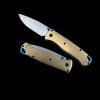 BM BUGOUT 535-3 Brass Handle Outdoor Folding Knife Mark S90V Blade EDC Hunting Camping Tactical Survival Manual Knives 1