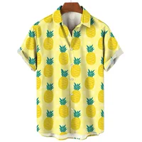 New 3D Fruits Pineapple Printing Shirts For Women Children Fashion Funny Short Shirts Summer Hawaiian Shirts & Blouses Men Tops 1